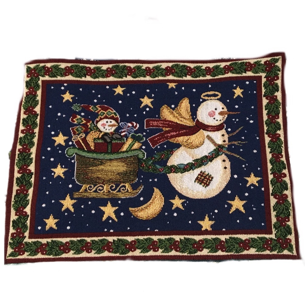 Festive Snowman and Elf Holiday Placemat